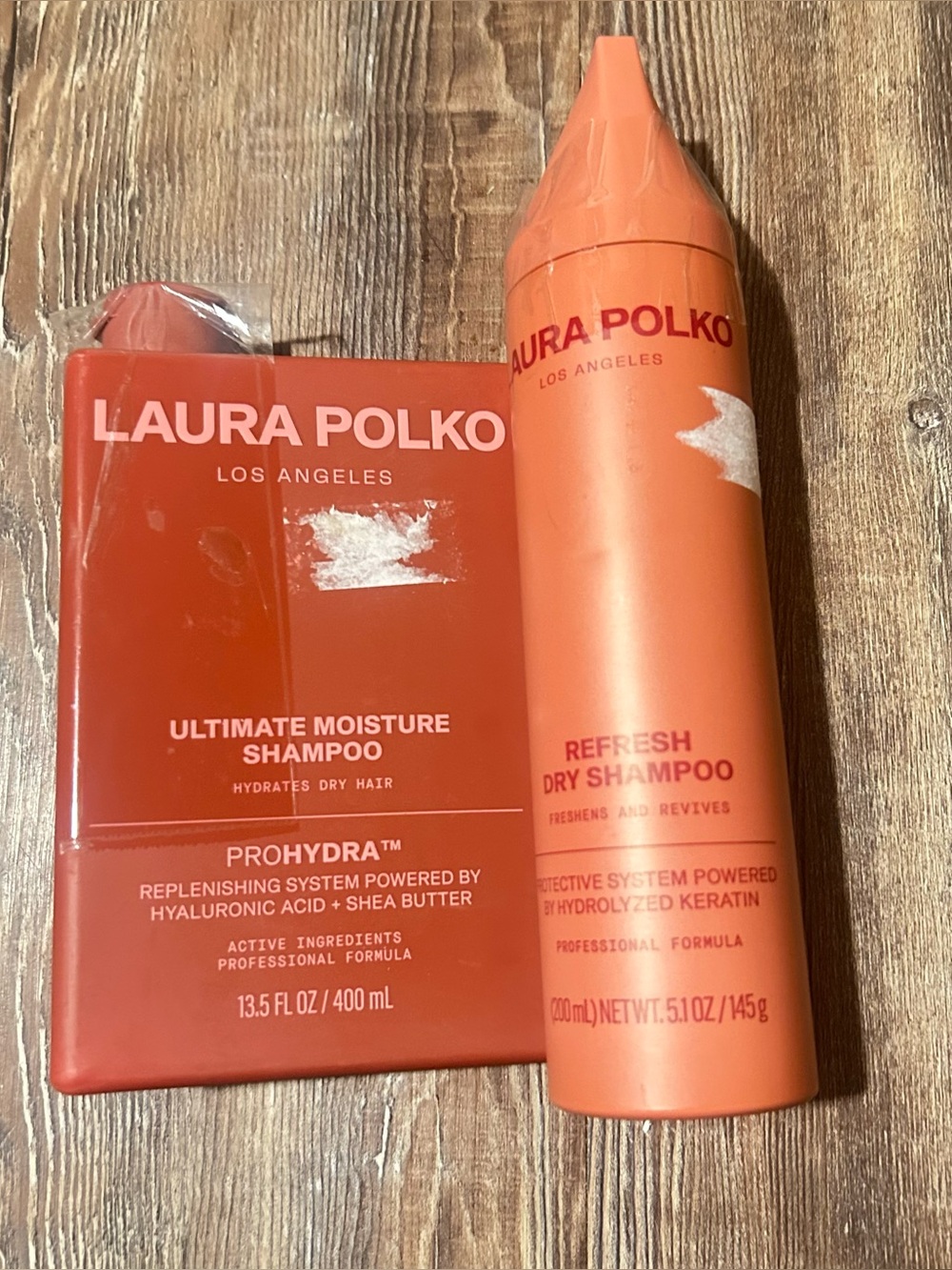 Laura Polko Ultimate Moisture Shampoo 13.5oz & Dry Shampoo 5.1 oz w/ ProHydra